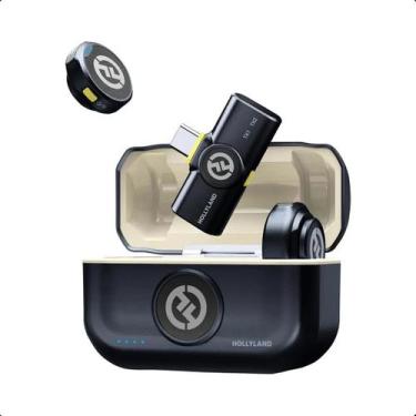 Imagem de Microfone Lapela Tipo C Sem Fio  Hollyland Lark M2 Duo Combo, 48kHz, V