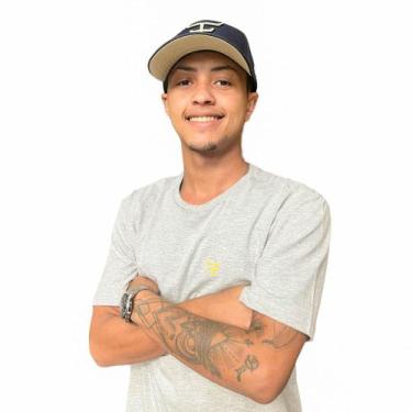 Imagem de Camiseta T-Shirt Masculina Lisa Country Os Boiadeiros, Cinza mescla, X