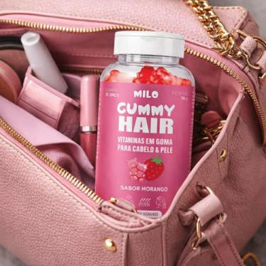 Imagem de Gummy hair milo 30 unidades sabor morango sem açúcar