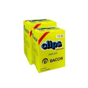 Imagem de Kit 2 Caixa com 770 clips galvanizados 1/0 (0) clipes bacchi