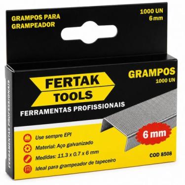 Imagem de Grampos Para Grampeador Tapeceiro 06mm C/ 1000 Peças FERTAK