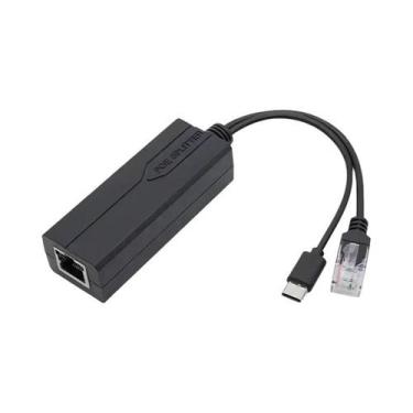 Imagem de Splitter POE De 48V Para 5V Micro USB Tipo-C 100Mbps 1000Mbps Fonte De