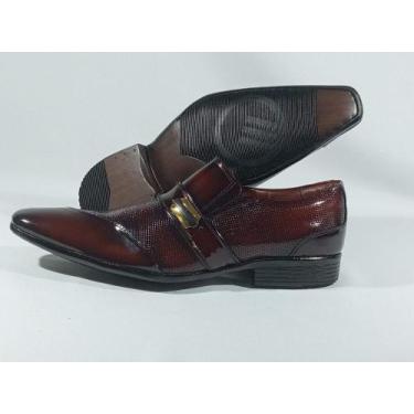 Imagem de Sapato Social Masculino Verniz Gofer 17337 (64558), Vermelho, 39