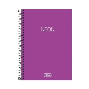 Imagem de Caderno 1/4 Tilibra Espiral Sem Pauta 80 Folhas Neon Roxo