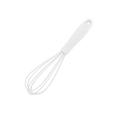 Imagem de segolike Batedeira manual de silicone utensílio de antiaderente batedeira com fio fio de aço inoxidável batedor de para de de, BRANCO