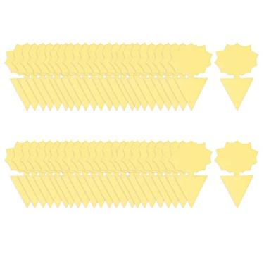 Imagem de Tingpai 50 peças de placa de dilha de insetos amarelo interior e exterior placa de insetos pegajosa de dupla face padrão de flor de sol 50 peças