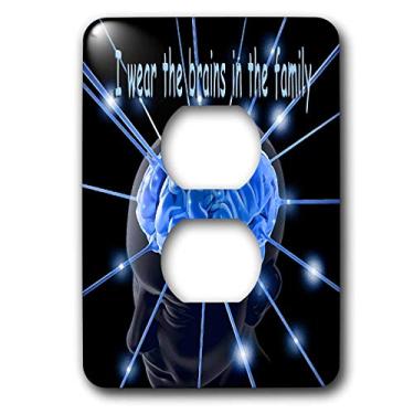 Imagem de 3dRose lsp_4319_6"I Wear The Brains In The Family 2 Plug Outlet Cover