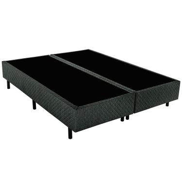 Imagem de Base Box Queen Size Biflex Turquia com Revestimento em Tecido Poliéster 39x158x198cm - Grafite