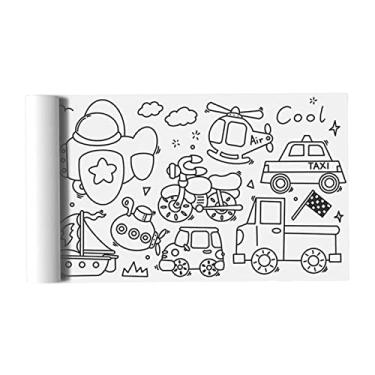 Imagem de Rolo de papel para colorir grande, presentes Atividade de viagem perfeita com de rasgo para colorir papel de desenho pegajoso rolo de papel para, Transporte de dinossauros