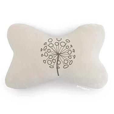 Imagem de DIYthinker Almofada de apoio de cabeça para decoração de pescoço com flores ornamentais de dente-de-leão