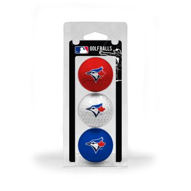 Imagem de Team Golf Bolas de golfe MLB Toronto Blue Jays tamanho regulamentado, pacote com 3, impressão colorida e durável do time
