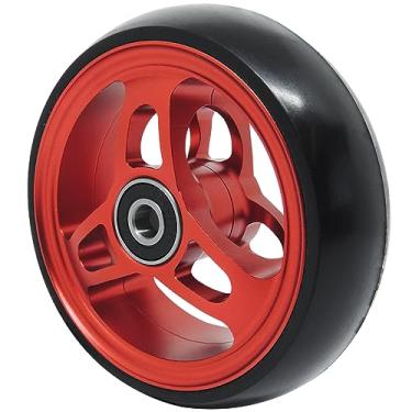 Imagem de Roda Dianteira Cadeira de Rodas Primo 4x1.5 Alumínio Preto/vermelho