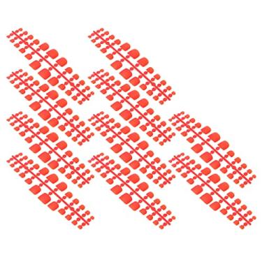 Imagem de Ponta da Unha do pé, Unha Postiça ABS Portátil Fosca 240 Peças DIY Artificial Com Caixa para Salão de Beleza (Vermelho fosco)