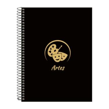 Imagem de Caderno Universitário Espiral 15 Matérias Profissões Artes (Preto e Gold)