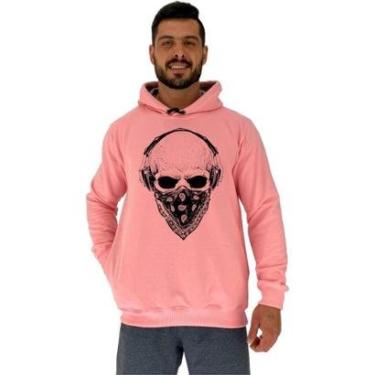 Imagem de Blusa Moletom MXD Conceito Tradicional Com Touca Caveira De Bandana Masculina-Masculino