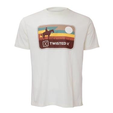 Imagem de Twisted X Camiseta unissex, Creme, P