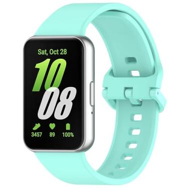 Imagem de Linkshare Pulseira de Relógio Compatível com Samsung Galaxy Fit 3, Azul, Silicone, Ajustável, Clássico, Unissex