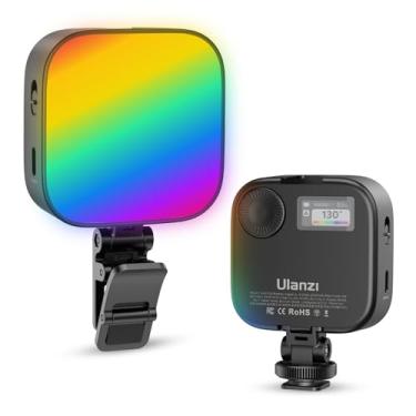 Imagem de Luzes de Vídeo RGB ULANZI U60 Luz de Câmera LED Preta 360° Iluminação Fotográfica Portátil de Cor Completa Adaptador de Sapata Fria de Liberação Rápida, Painel Regulável 2500mAh Recarregável CRI 95+