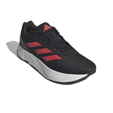 Imagem de adidas Tênis de corrida masculino Duramo SL, Preto/Vermelho Solar/Cinza, 45