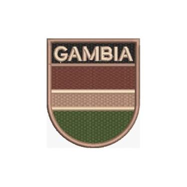 Imagem de BP0196E-003 Bandeira Gambia Patch Bordado 6,8×8,0cm (D) Matriz Para Bordar)