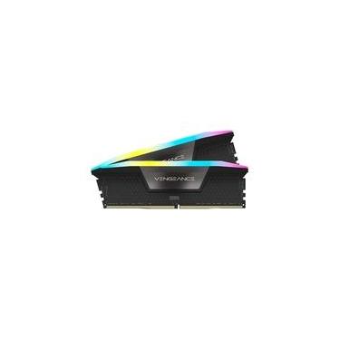 Imagem de Memória RAM Corsair Vengeance RGB, 32GB (2x16GB), 5200MHz, DDR5, CL40, Preto - CMH32GX5M2B5200C40