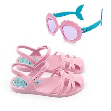 Imagem de Sandália Disney Princesas Fun Glasses, Grendene Kids, Meninas, Rosa/Azul, 30