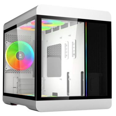 Imagem de Gabinete Nexusgamer Mercury wideload aco aluminio vidro micro ATX