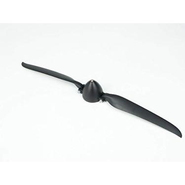 Imagem de Viloga RC Folding Propeller 13.5×7 inch w/Spinner Size D38×H35mm, and Motor Shaft Diameter φ4.0 with Nylon Plastic Spinner for RC Plane Drone Remote Control Airplane (13.5×7, Shaft φ4.0)