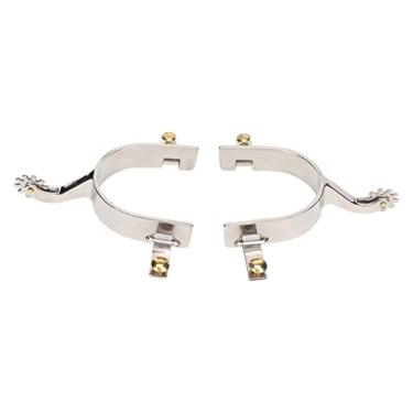 Imagem de Esporas para Botas de Cowboy, Esporas de Pára-choques Esporas Inglesas Esporas de Bota de Aço Inoxidável Com Engrenagem Rotativa 1 par de Esporas de Cavalo para Homens e Mulheres