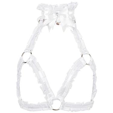 Imagem de Daisy corsets Peitoral feminino Kitten Collection com sutiã de renda branco/branco, Branco, Plus Size
