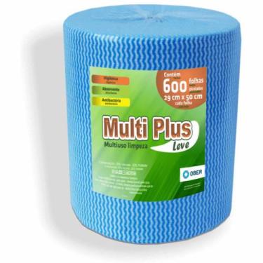 Imagem de Pano Multiuso Wave Multiplus - 29cm X 300m - 600 Folhas - 35g/m² - Azu