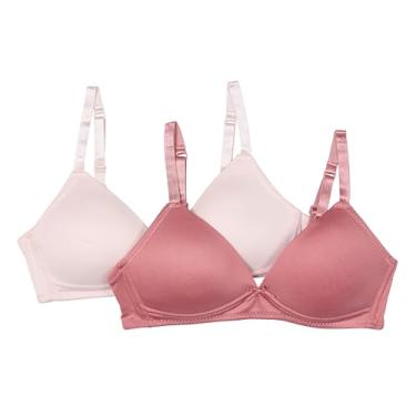 Imagem de TAHARI Pacote com 2 sutiãs sem fio moldados para meninas, Peônia prateada, 30A