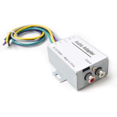 Imagem de Conversor de áudio estéreo para carro com sinal de fala alto-baixo para amplificador de subwoofer de amplificador automático de CD player adaptador alto a baixo