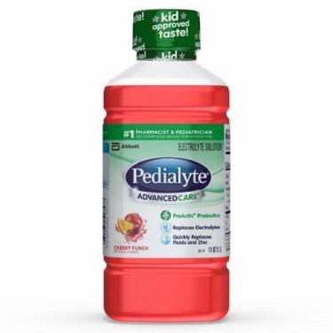 Imagem de Solução eletrolítica oral pediátrica Pedialyte AdvancedCare Cherry Punch Frasco de 1 litro pronto 1 cada da Abbott Nutrition (pacote com 4)