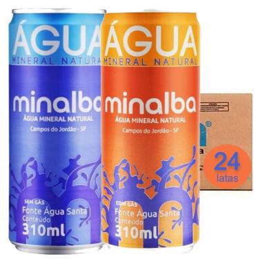 Imagem de Agua Mineral (12 s/ Gás 12 Com Gás) Minalba Lata 310Ml