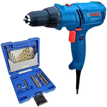 Imagem de Parafusadeira e Furadeira 400W com Estojo Brocas e Pontas de 41 Peças EVALD