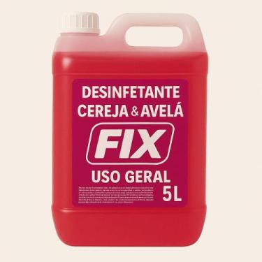 Imagem de Desinfetante Uso Profissional 5 litros Fix Cereja com Avelã Perfuma Am