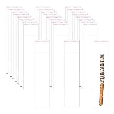 Imagem de Sacos de celofane adesivos longos, 5 x 20 cm, 100 unidades, sacos transparentes de celofane seláveis de 1 mil, sacos de celofane autoseláveis para embalagem, hastes de pretzel, biscoitos, joias, artesanato, velas