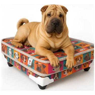 Imagem de Cama Box Pet Conjugada Para Cachorros E Gatos 45x58x27 Cm - MD Sgobi