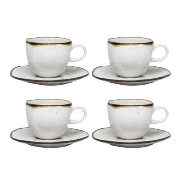 Imagem de Conjunto de Xícaras Com Pires Ryo Maresia 04 Peças 220ml - Oxford