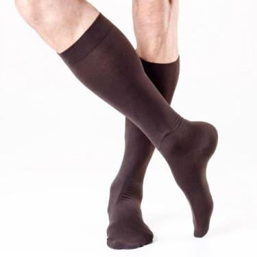 Imagem de Meia 3/4 Masculina Elegância Urban Sigvaris - 15-20mmHg - Marrom - M, 