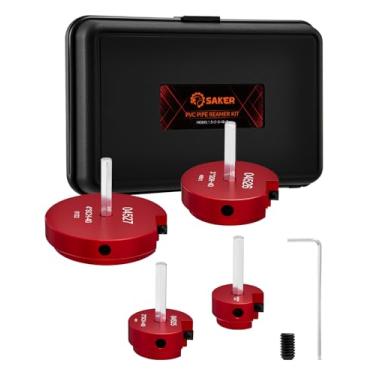 Imagem de Saker Kit de alargador de tubo de PVC, protetor de encaixe de PVC com cabeça de 3,5 cm, 5,1 cm, 7,6 cm, 10,2 cm, para SCH40, tubo ABS, CPVC perfeito para reparos de encanamento, serve para broca