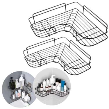 Imagem de Kit 2un Prateleira Organizadora de Canto Banheiro Box Cozinha Sem Furo Porta Shampoo Temperos