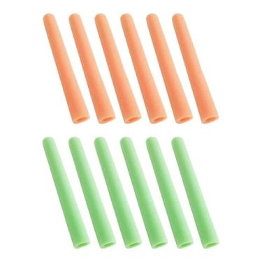 Imagem de Zxpjkyu 12 Peças de Mangas de Espuma para Postes de Trampolim, Acolchoamento, Tubos de Espuma, Capas para Camas de Salto, Verde E Laranja