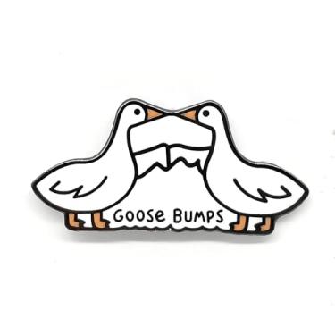 Imagem de Broche esmaltado Goose Bumps - Série Animal World - Broche de lapela esmaltado - Emblema banhado para roupas, bolsas e cordões
