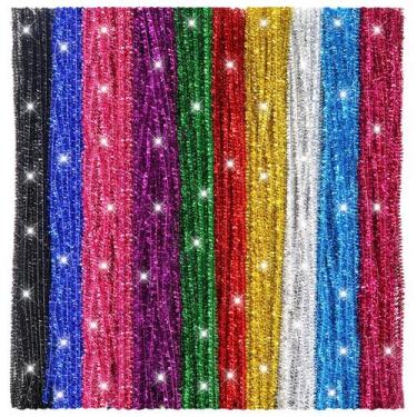 Imagem de Craft Supplies TOAOB 100 unidades de limpadores de cachimbo com glitte
