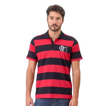 Imagem de Braziline Camisa Polo Flamengo Control, Preto/Vermelho, GG
