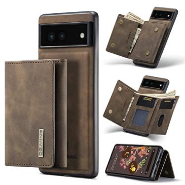 Imagem de Capa carteira de couro magnética destacável 2 em 1 para Google Pixel 7, com 7 compartimentos para cartão + compartimento para dinheiro, recurso de suporte, TPU à prova de choque e capa de telefone de