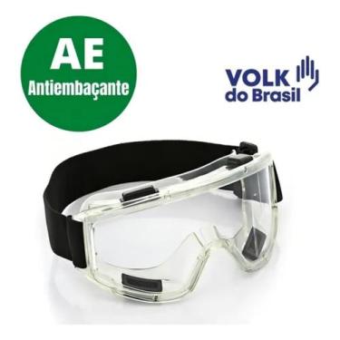 Imagem de Óculos Ampla Visão Vvision Incolor Antirrisco Antiembaçante - Volk
