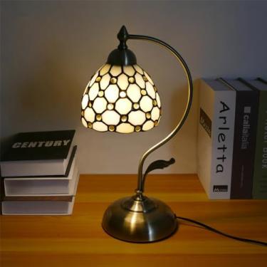 Imagem de Lâmpada De Mesa De Vidro Estilo Tiffany, De Vidro Colorido De Girassol, De Estilo Europeu Vintage, Adequada Para Iluminação Decorativa Em Quartos, estudo E Salas De Estar (Estilo 20)